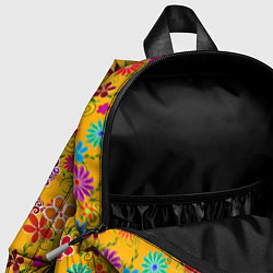 Детский рюкзак Нарисованные цветы - орнамент, цвет: 3D-принт — фото 2