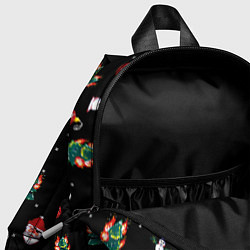 Детский рюкзак Новогодний узор с крутым дедом, цвет: 3D-принт — фото 2