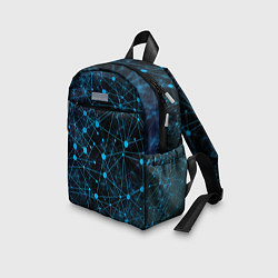 Детский рюкзак Нейроны - всемирная паутина на черном фоне, цвет: 3D-принт — фото 2