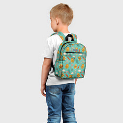Детский рюкзак Новогодний паттерн с печеньем и конфетами, цвет: 3D-принт — фото 2