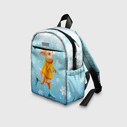 Детский рюкзак Кролик на коньках в снегопад, цвет: 3D-принт — фото 2