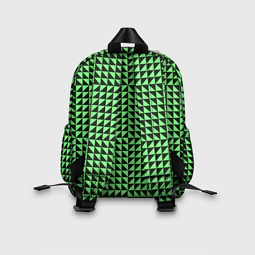 Детский рюкзак Чёрно-зелёная оптическая иллюзия / 3D-принт – фото 2