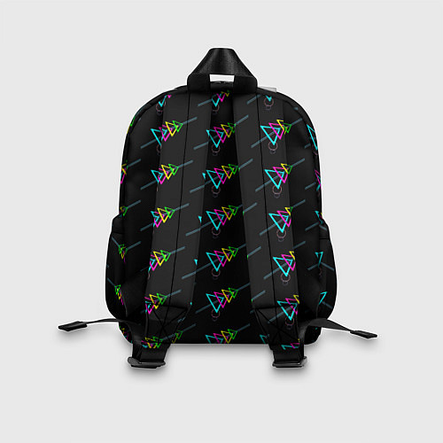 Детский рюкзак Colored triangles / 3D-принт – фото 2