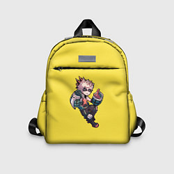 Детский рюкзак Бакуго Кацуки - желтый фон, цвет: 3D-принт