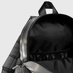 Детский рюкзак Металлические полосы - текстура алюминия, цвет: 3D-принт — фото 2