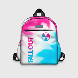 Детский рюкзак Fallout neon gradient style: надпись, символ, цвет: 3D-принт