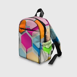 Детский рюкзак Абстрактные разноцветные геометрические фигуры, цвет: 3D-принт — фото 2