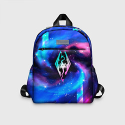 Детский рюкзак Skyrim неоновый космос, цвет: 3D-принт