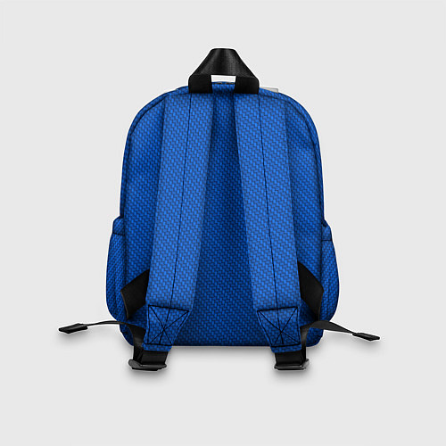 Детский рюкзак Плетёная синяя ткань - паттерн / 3D-принт – фото 2