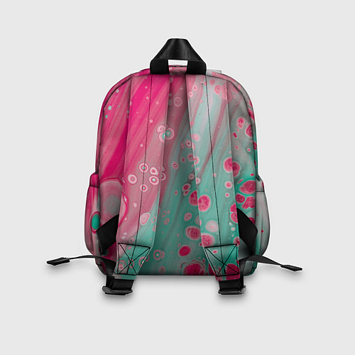 Детский рюкзак Розовые и голубые краски / 3D-принт – фото 2