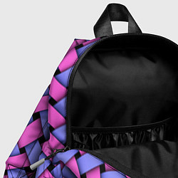 Детский рюкзак Фиолетово-сиреневая плетёнка - оптическая иллюзия, цвет: 3D-принт — фото 2