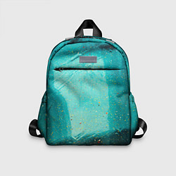 Детский рюкзак Сине-зелёный туман и мазки красок, цвет: 3D-принт