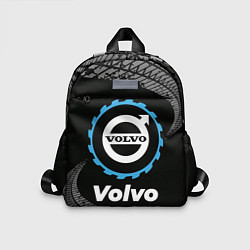 Детский рюкзак Volvo в стиле Top Gear со следами шин на фоне, цвет: 3D-принт