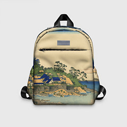 Детский рюкзак Японская гравюра с деревней, цвет: 3D-принт