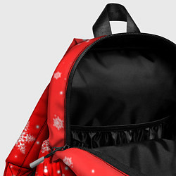 Детский рюкзак Снежинки на красном фоне, цвет: 3D-принт — фото 2