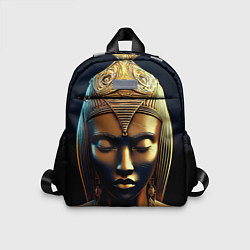 Детский рюкзак Нейросеть - золотая статуя египетской царицы, цвет: 3D-принт