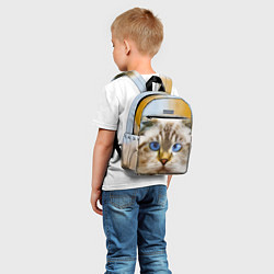 Детский рюкзак Кошка породы шотландская вислоухая косоглазая, цвет: 3D-принт — фото 2