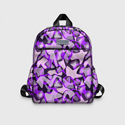 Детский рюкзак Сиренево-серый абстрактный пятнистый узор, цвет: 3D-принт
