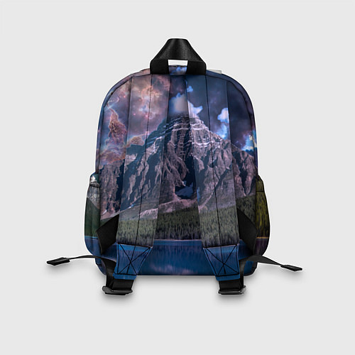 Детский рюкзак Горы и лес у озера / 3D-принт – фото 2