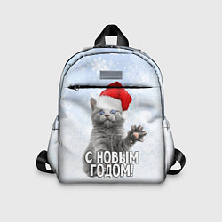 Детский рюкзак С Новым годом - котик