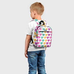 Детский рюкзак Яркие сердечки, цвет: 3D-принт — фото 2