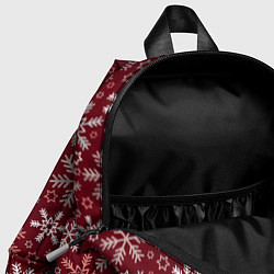Детский рюкзак Новогодний узор из снежинок, цвет: 3D-принт — фото 2