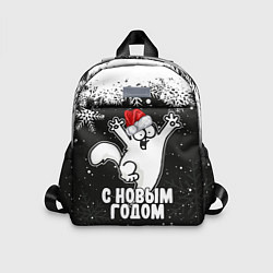 Детский рюкзак С Новым годом - кот Саймона и снежинки