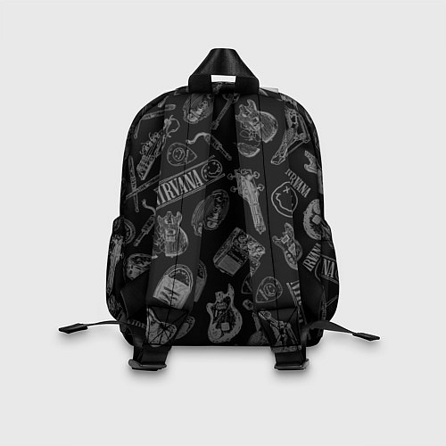 Детский рюкзак Nirvana crash guitar black / 3D-принт – фото 2