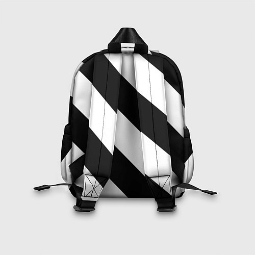 Детский рюкзак Черно-белые полосы / 3D-принт – фото 2