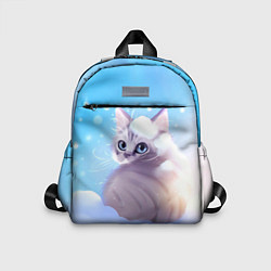 Детский рюкзак Заснеженный котик, цвет: 3D-принт