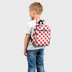 Детский рюкзак Красно-белый узор, цвет: 3D-принт — фото 2