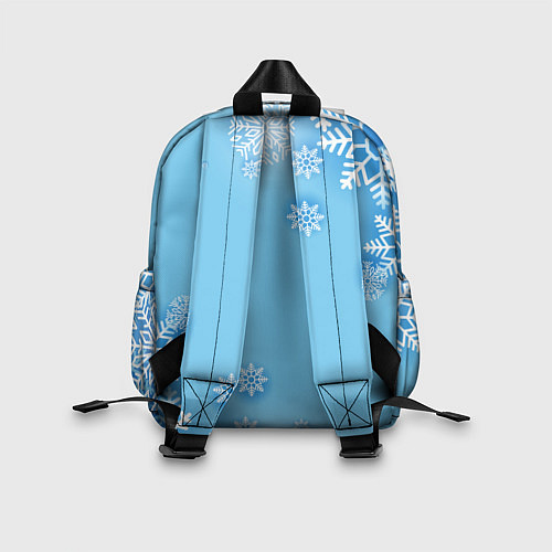 Детский рюкзак Крутой Дед Мороз - снежинки / 3D-принт – фото 2