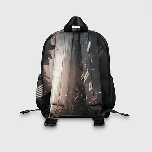 Детский рюкзак Девушка во мраке киберпанк города / 3D-принт – фото 2
