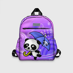 Детский рюкзак Панда с зонтиком бежит в гости, цвет: 3D-принт