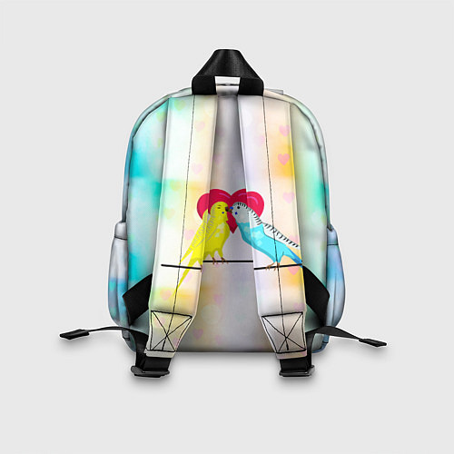 Детский рюкзак Влюбленные волнистые попугайчики / 3D-принт – фото 2