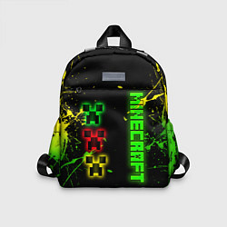 Детский рюкзак Minecraft - неоновые логотипы