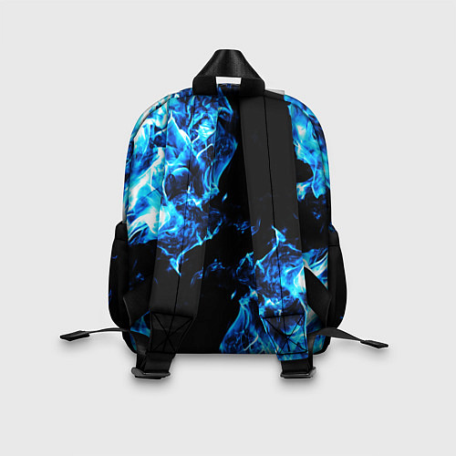 Детский рюкзак Красивый синий огонь / 3D-принт – фото 2