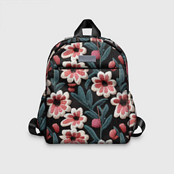 Детский рюкзак Эффект вышивки цветы, цвет: 3D-принт