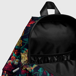 Детский рюкзак Цветочный паттерн с цветами и листьями, цвет: 3D-принт — фото 2