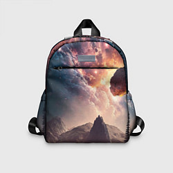 Детский рюкзак Млечный Путь, как небесное творение над ландшафтом, цвет: 3D-принт