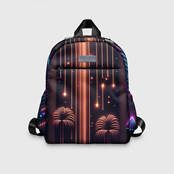 Детский рюкзак Неоновый тропический дождь, цвет: 3D-принт