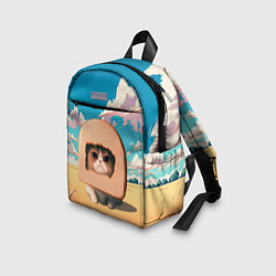 Детский рюкзак Мемный кот в хлебе, цвет: 3D-принт — фото 2