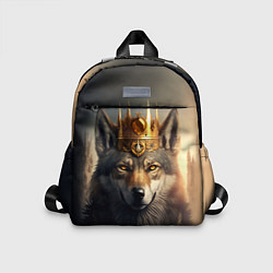 Детский рюкзак Волк в золотой короне, цвет: 3D-принт