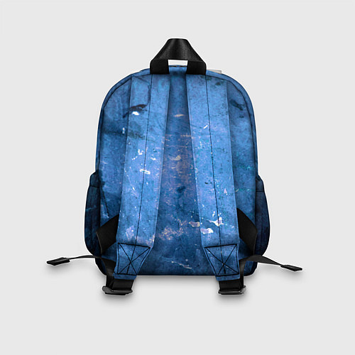 Детский рюкзак Тёмно-синяя абстрактная стена льда / 3D-принт – фото 2