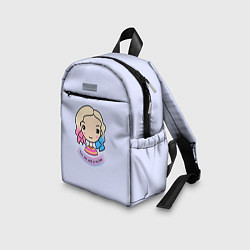 Детский рюкзак Энид-оборотень радужная на сиреневом фоне, цвет: 3D-принт — фото 2