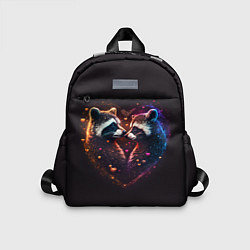 Детский рюкзак Пара влюбленных енотов, цвет: 3D-принт