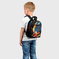 Детский рюкзак Яркий неоновый соник, цвет: 3D-принт — фото 2
