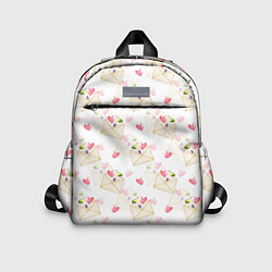 Детский рюкзак Конверты с сердечками - паттерн, цвет: 3D-принт