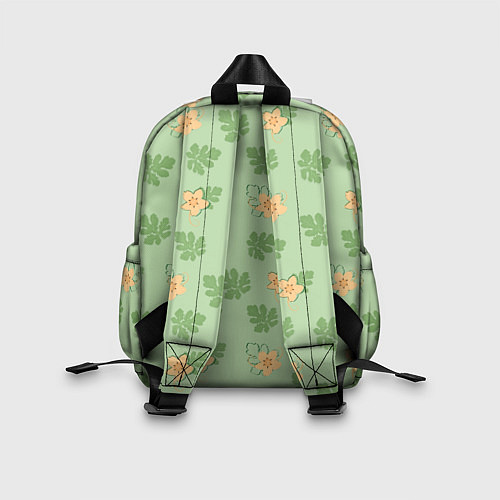 Детский рюкзак Узор из цветков и листьев арбуза / 3D-принт – фото 2