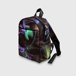 Детский рюкзак Магические фиолетовые волны и цветные космические, цвет: 3D-принт — фото 2